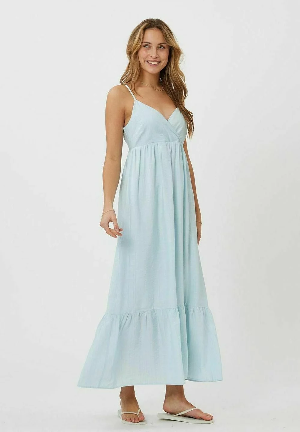 Moves Solana- Maxi-Jurk - Iced Aqua 2 Moves Solana- Maxi-Jurk - Iced Aqua