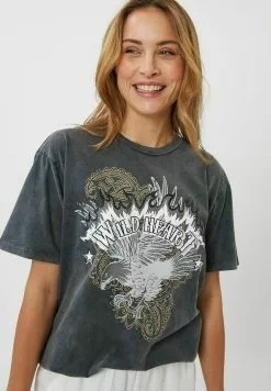 Moves Bermot- T-Shirt Print - Asphalt -Moves Winkel 54d100e6e3ec41da887b2fc44844bf0d