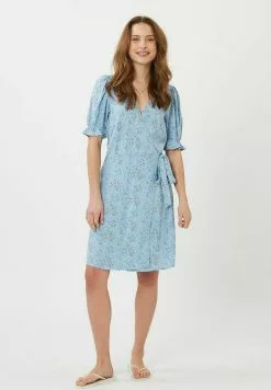 Moves Wrapmollie Ss - Jurk - Blue Bell