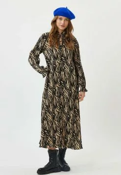 Moves Lavisa - Jurk - Beige/ Black