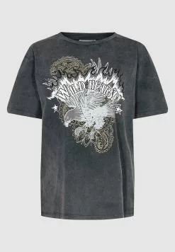 Moves Bermot- T-Shirt Print - Asphalt -Moves Winkel c7da582842104cfcaf80f52d4de10c60