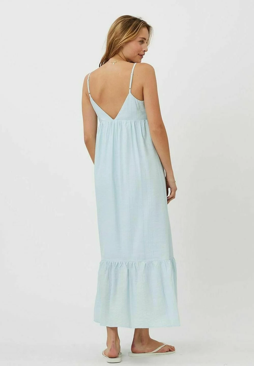 Moves Solana- Maxi-Jurk - Iced Aqua 3 Moves Solana- Maxi-Jurk - Iced Aqua - Afbeelding 2