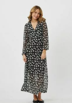 Moves Wrapluna- Maxi-Jurk - Black
