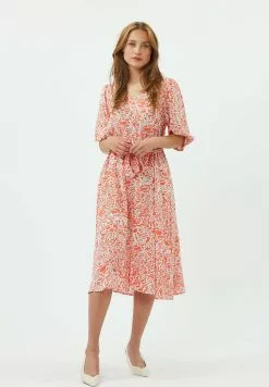 Moves Duella - Jurk - Hot Coral